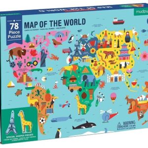 จิ๊กซอว์ 78 ชิ้น Mudpuppy Map of the World (Geography) #0846