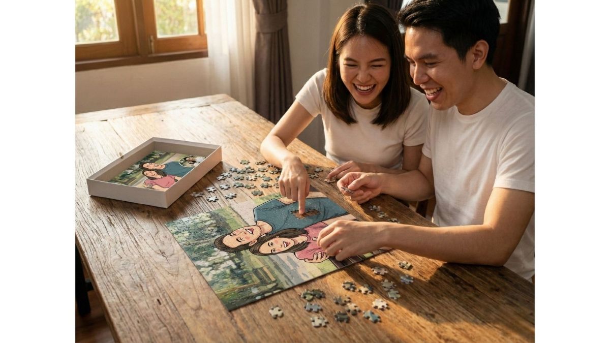 วิธีต่อจิ๊กซอว์ 500 ชิ้น คู่รัก