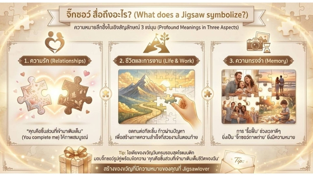 ความหมายของจิ๊กซอว์ จิ๊กซอว์หมายถึง